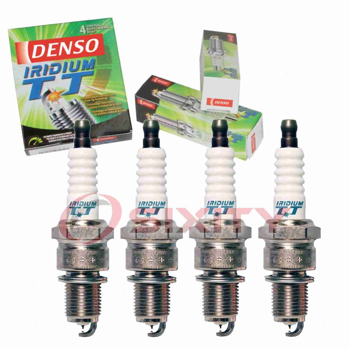 4 pc Denso Iridium TT Spark Plugs for 1987-1990 Mitsubishi Van 2.4L L4 rb