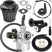 19mm Carburetor 7/8 22mm Throttle Assembly for 110cc 125cc 50cc black