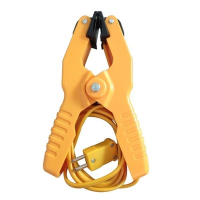 Type K Pipe Clamp Temperature Lead Probe HVAC Pipes Jaw Clip Plumbing Yellow 