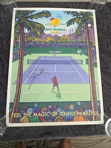 Iga Swiatek 6x Grand Slam Champ Autograph 18x24 Official Indian Wells Tennis
