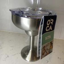 Orca frozen hot beverage 13 Oz Insulated Tumbler Cup W/ Flip Lid | SS NEW