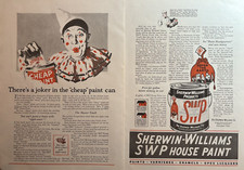 1927 Sherwin Williams Paint Cover Earth Cleveland Joker Vintage 2 Page Print Ad
