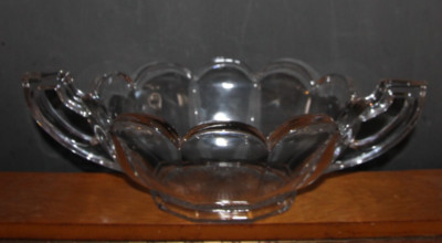 Tolle große Art Deco Vintage Davidson's große Trophäe Glas Obstschale / Schale