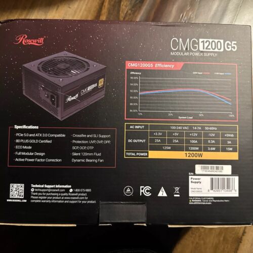 PCIe 5.0 and ATX 3.0 1200w Power supply - Picture 3 of 4