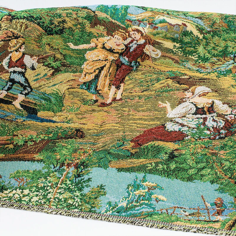 Tecido decorativo vintage para cadeiras de tapeçaria jacquard francesa para jardim - Imagem 2 de 4