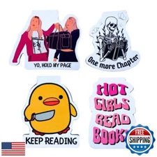 YJ PREMIUMS 4PC Funny Magnetic Bookmarks | Fun Cute Magnet Book Marks Reading