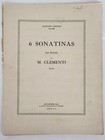 Six Sonatinas For Piano by M. Clementi, Op 36 - Augener's,  Sheet Music, 6