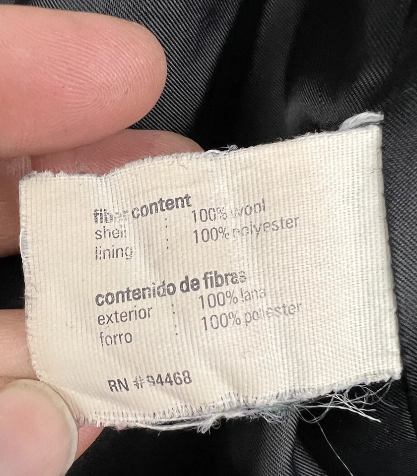 Abrigo de lana Esprit vintage para mujer chaqueta gris medio doble pecho Y2K años 90 Foto 4 de 4