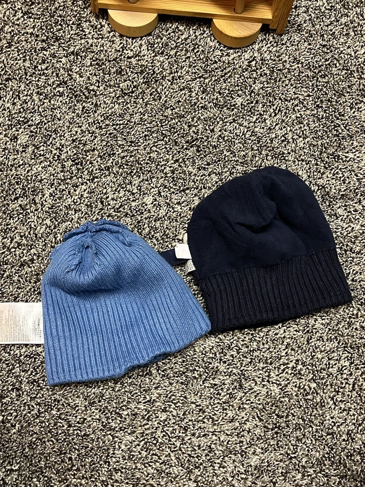 Lote de dos sombreros gorro Superhéroe Superman azul comida chatarra bebé niño pequeño talla XS Foto 2 de 4