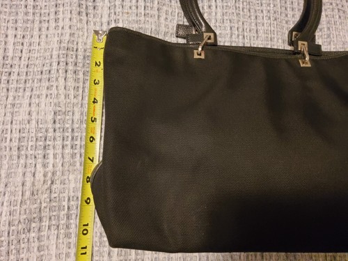 SALVATORE FERRAGAMO Purse HANDBAG black Ring Handles ITALY Nice - Picture 7 of 8