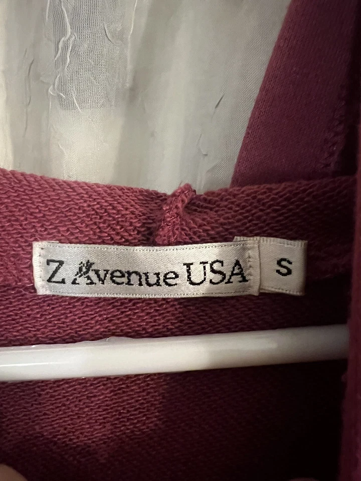 Sudadera con Capucha Para Mujer Z Avenue Rosa Con Capucha en Niveles Mixta Media Terciopelo Cremallera Larga S Foto 2 de 3