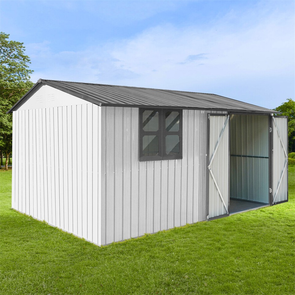 10x12FT Outdoor Storage Shed Large House Tool Sheds House Heavy Duty 10x12ft-outdoor-storage-shed-large-house-tool-sheds-house-heavy-duty