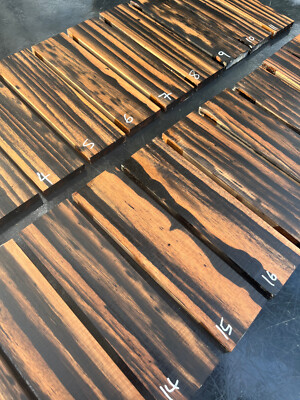 BLACK AND WHITE EBONY Akustikgitarrensteg Rohling GRADE A