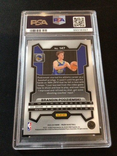 BRANDIN PODZIEMSKI ~ 2023 Panini Prizm RC ~ Psa 9 COMO NUEVO - Imagen 2 de 2