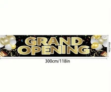 Grand Opening Banner Sign for Businesses Cafes Restaurants Store Large