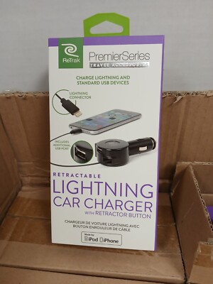 ReTrak PremierSeries Retractable Fast Car Charger for iPod iPhone