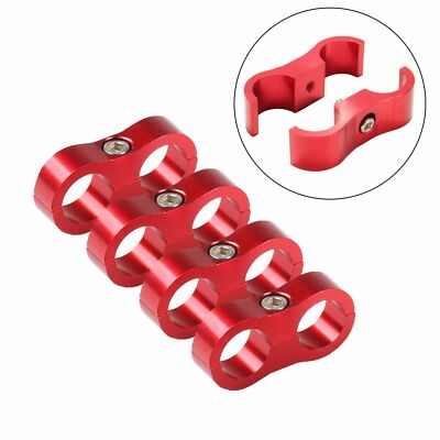 4Pcs/lot 6AN Hose Separator Clamp Bracket Adapter For 3/8'' Oil Fuel Hose Line