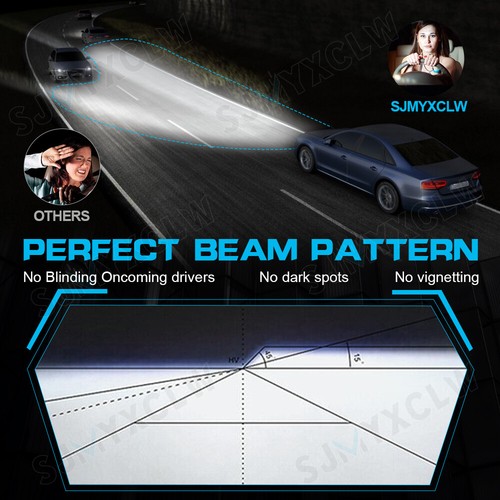 H11 LED Headlight Bulb Kit High Low Beam 100W 20000LM Super Bright 6500K White - Picture 5 of 12