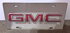 GMC logo stainless steel vanity license plate tag