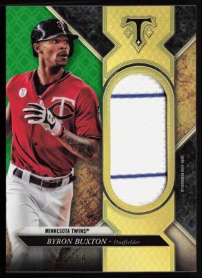 2017 Topps Triple Threads Single Jumbo Unity Relics Emerald Byron Buxton /18
