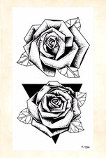 body tattoos temporary black rose flower temporary tattoo