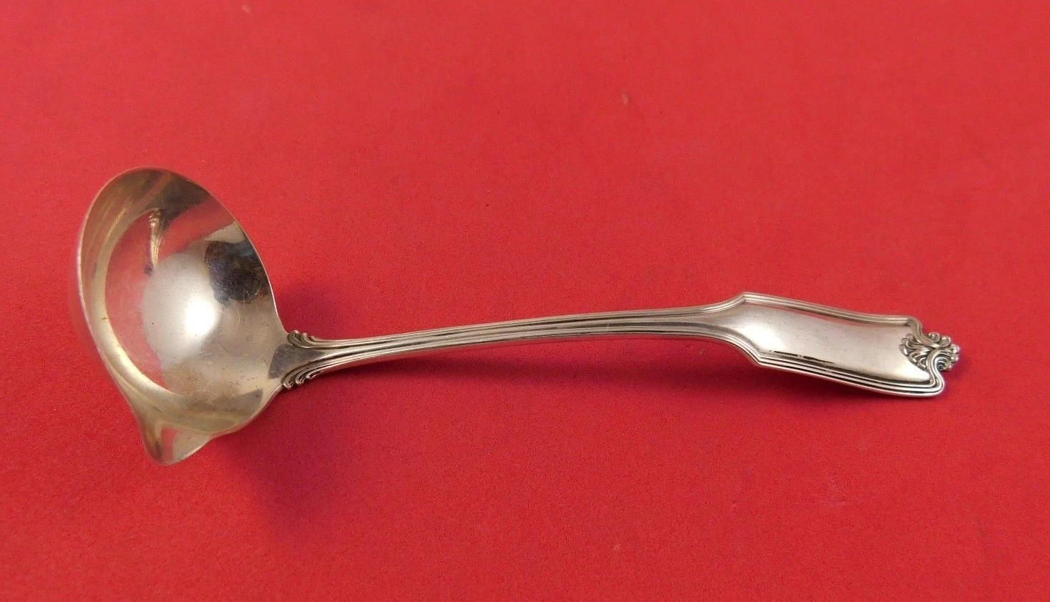 George Washington by Mount Vernon Sterling Silver Sauce Ladle with Spout 5 1/4"
