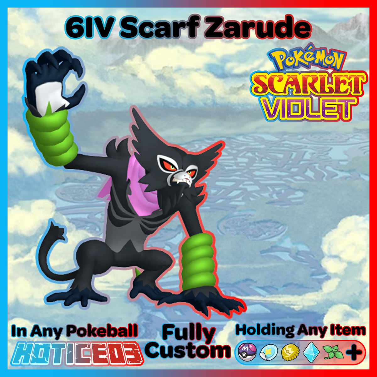Scarf Zarude 6IV Pokemon Scarlet & Violet 🚀 Fast 🚀 | eBay Scarf Zarude 6IV Pokemon Scarlet & Violet 🚀 Fast 🚀 | eBay