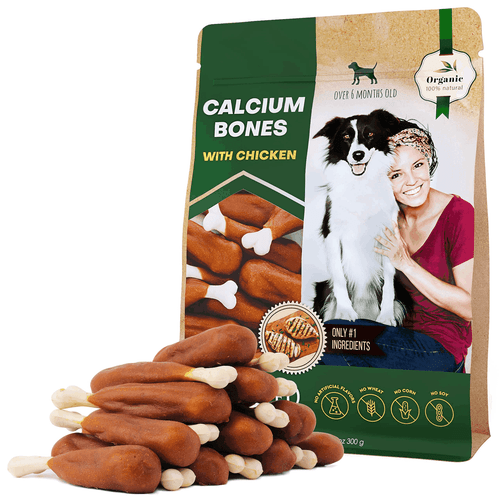Dog Calcium Bones Wrapped Chicken & Rawhide Free Chew Treats   Pet Healthy - Picture 1 of 7