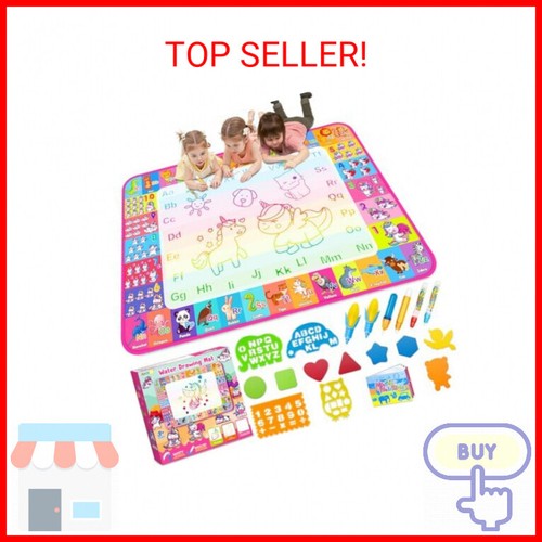 Aqua Water Doodle Mat - Kids Drawing Mat Toddlers Educational Toys for Age 3 4 5