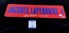 Jacques Laperriere Signed 6x24 Montreal Canadiens Custom Street Sign Beckett COA