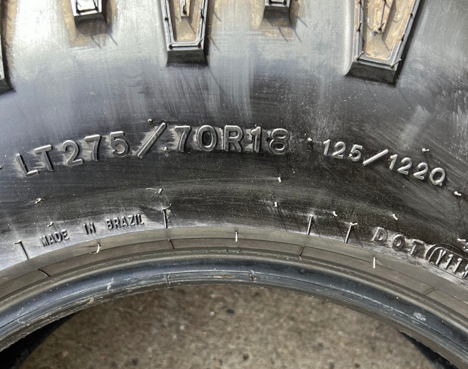 4x LT275/70R18 125/122Q Goodyear Wrangler Duratrac 78/32” Used Tires eBay