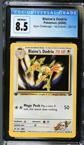 Blaine's Dodrio (1st Edition) graded CGC 8.5 for sale on eBay