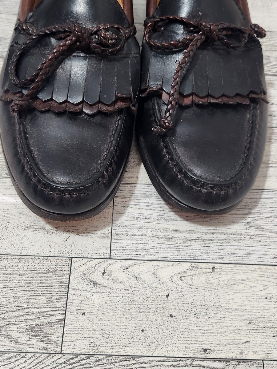 Allen Edmonds 2-Tone Black & Brown Leather Woodstock Kiltie Loafers Men’s Sz 13B Allen Edmonds Woodstock Kiltie Loafer Mens 9.5 B Two Toned  main image 3