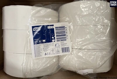6 Rolls Tork 110162 Universal T1 Recycled Jumbo Toilet 1-Ply White Paper VAT Inc