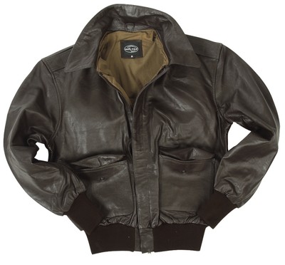 US Fliegerjacke A2 Pilotenjacke Lederjacke braun
