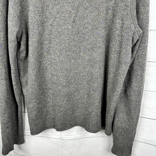Rag & Bone Mens size XL 100% Wool Charcoal Gray Confetti Nelson Sweater - Picture 8 of 10