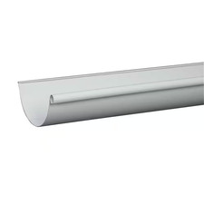 5 In. X 10 Ft. High Gloss 80 White Aluminum Half round Gutter