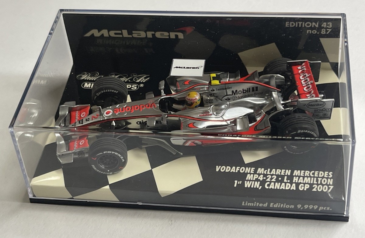 Hamilton Model McLaren MP4-22 F1 car Win Canada 2007 Minichamps