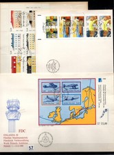 = 3X FINLANDE 1988 - FDC - AVIONS - AVIATION - ARCHITECTURE - BÂTIMENTS
