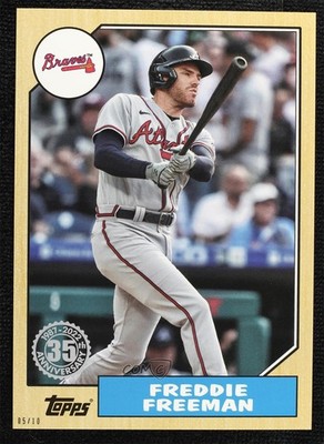 2022 Topps Series 1 Topps.com Online Exclusive 5x7 Gold 5/10 Freddie Freeman n5h