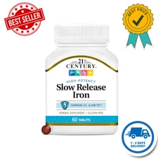 21st Century Slow Release Iron Tablets, 60 Count