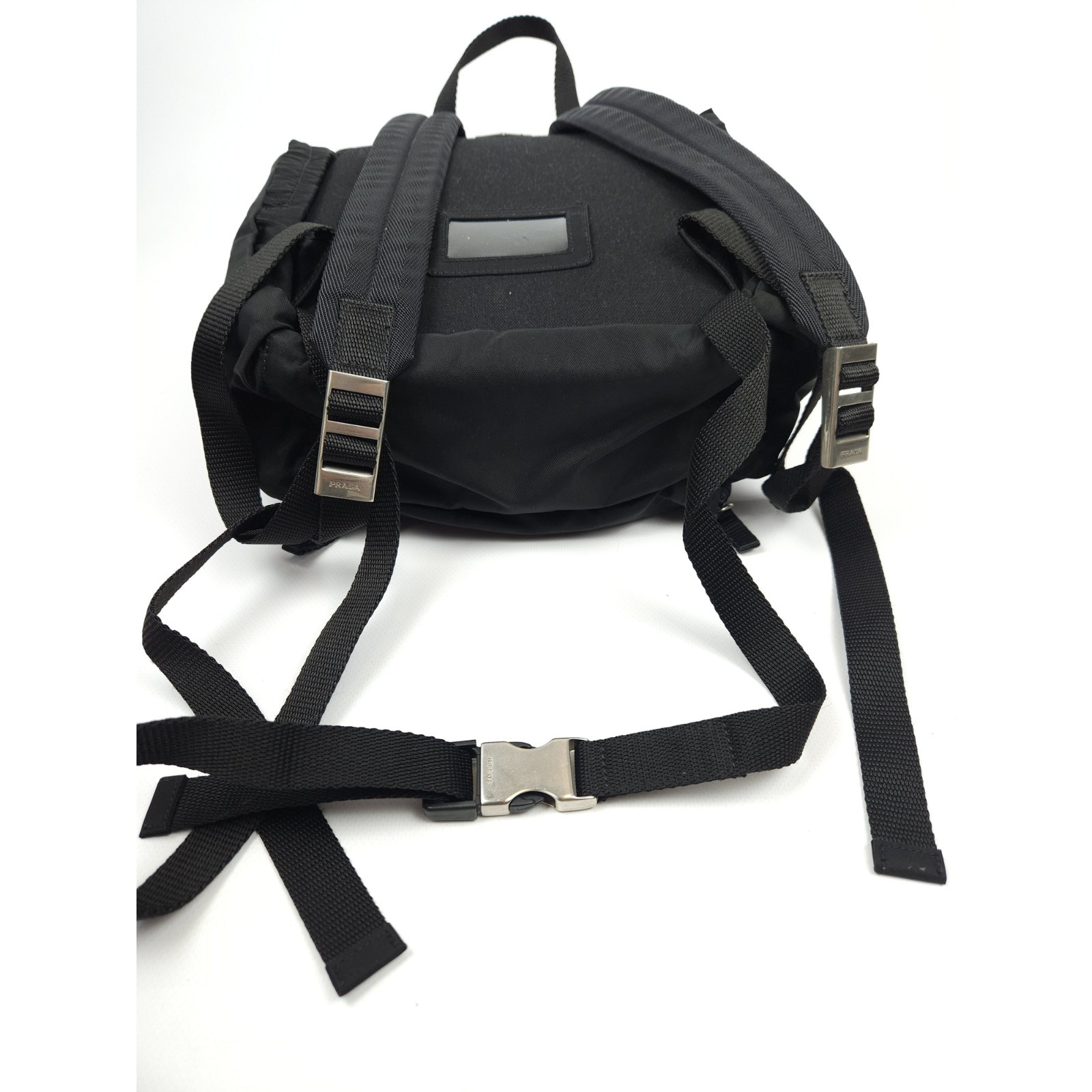 Prada triangle logo nylon multipocket backpack - image 6