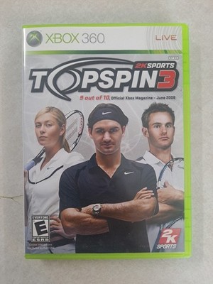 Top Spin 3 Tennis (Microsoft Xbox 360, 2008) CIB Complete