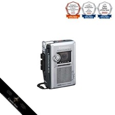 Panasonic Mini Cassette Recorder RQ-L26-S Silver 25 Hours of Continuous