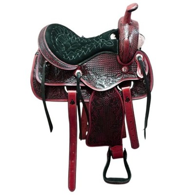 Premium Western Barrel Saddle,  Horse Saddle With Complete Tack Set