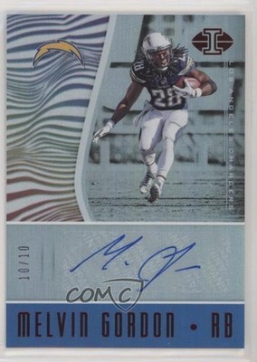2017 Panini Illusions Veteran Signs Red 10/10 Melvin Gordon #VS-MG Auto 2ct