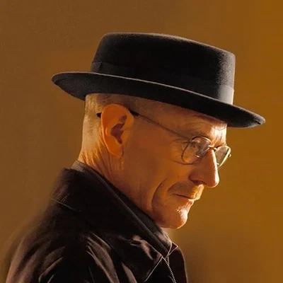MARKENLOS Heisenberg Breaking Bad Pork Pie Trilby Porkpie Mütze Kappe strukturiert schwarz