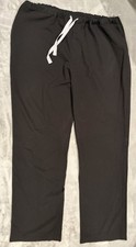 FIGS Men  s Black Scrub Pants Size XL Drawstring Waist Solid Black