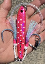 Tungsten Jig 250g  Fully Rigged  Glow Dot   Pink Bluefin Tuna Tg  Bkk Steel