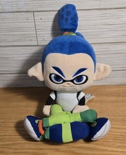 2016 Nintendo Splatoon Inkling Blue Boy Little Buddy 9" Plush Toy Doll Sanei M4b